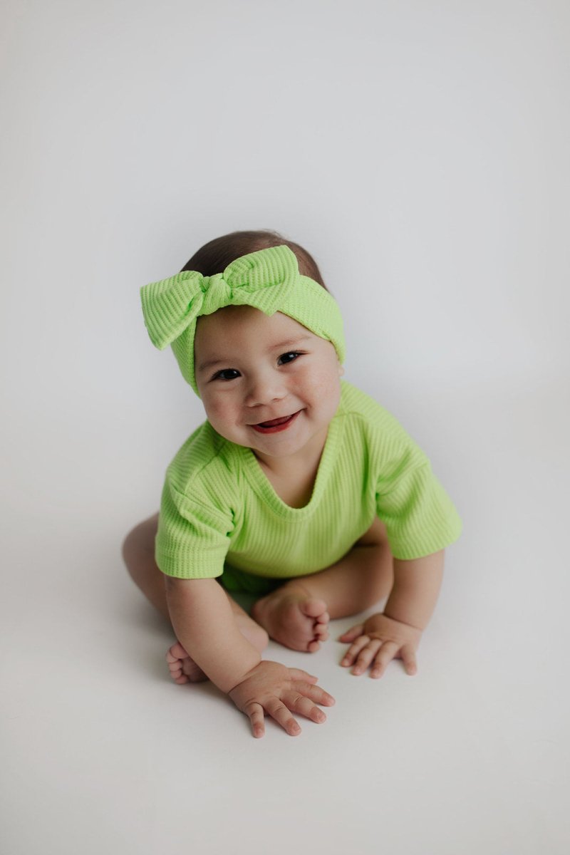 Three Little Tots Lime Green Headband - 