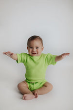 Three Little Tots Lime Green Waffle Set - 