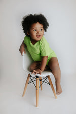 Three Little Tots Lime Green Waffle Set - 