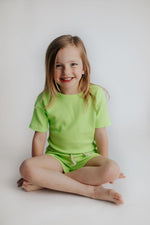 Three Little Tots Lime Green Waffle Set - 