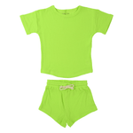 Three Little Tots Lime Green Waffle Set - 