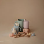 Mushie Links Teether Made from Food Grade Silicone for Sore Gums Relief and Comfort - Everetts Place Boutique - 