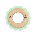 Goosewaddle® | Newborn Baby Blankets Toys Teethers Bibs & More Eco-Friendly Lion Mint Animal Teether with Silicone for Babies 4 Months Up - Baby & Toddler > Baby Health > Pacifiers & Teethers Teether