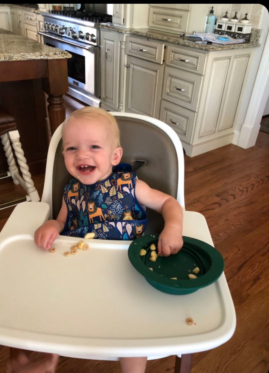 Three Little Tots Lion Silicone Bib with Crumb Catcher - 