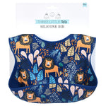 Three Little Tots Lion Silicone Bib with Crumb Catcher - 