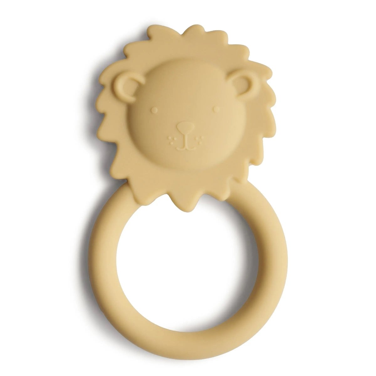 Mushie Lion Teether Made from Non Toxic Food Grade Silicone for Soothing Baby's Gums - 