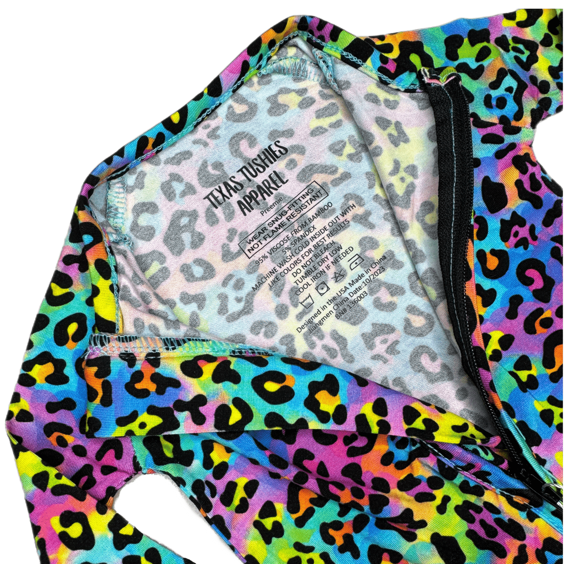 Lisa Bamboo Viscose Zippies for Kids Soft Stretchy Pajamas with Double Zipper and Foldable Hands and Feet Texas Tushies