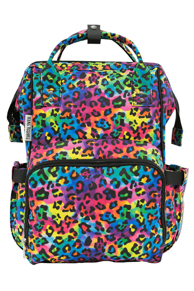 Texas Tushies Lisa Trendy Diaper Bag Backpack with Stylish Prints for Busy Parents - 