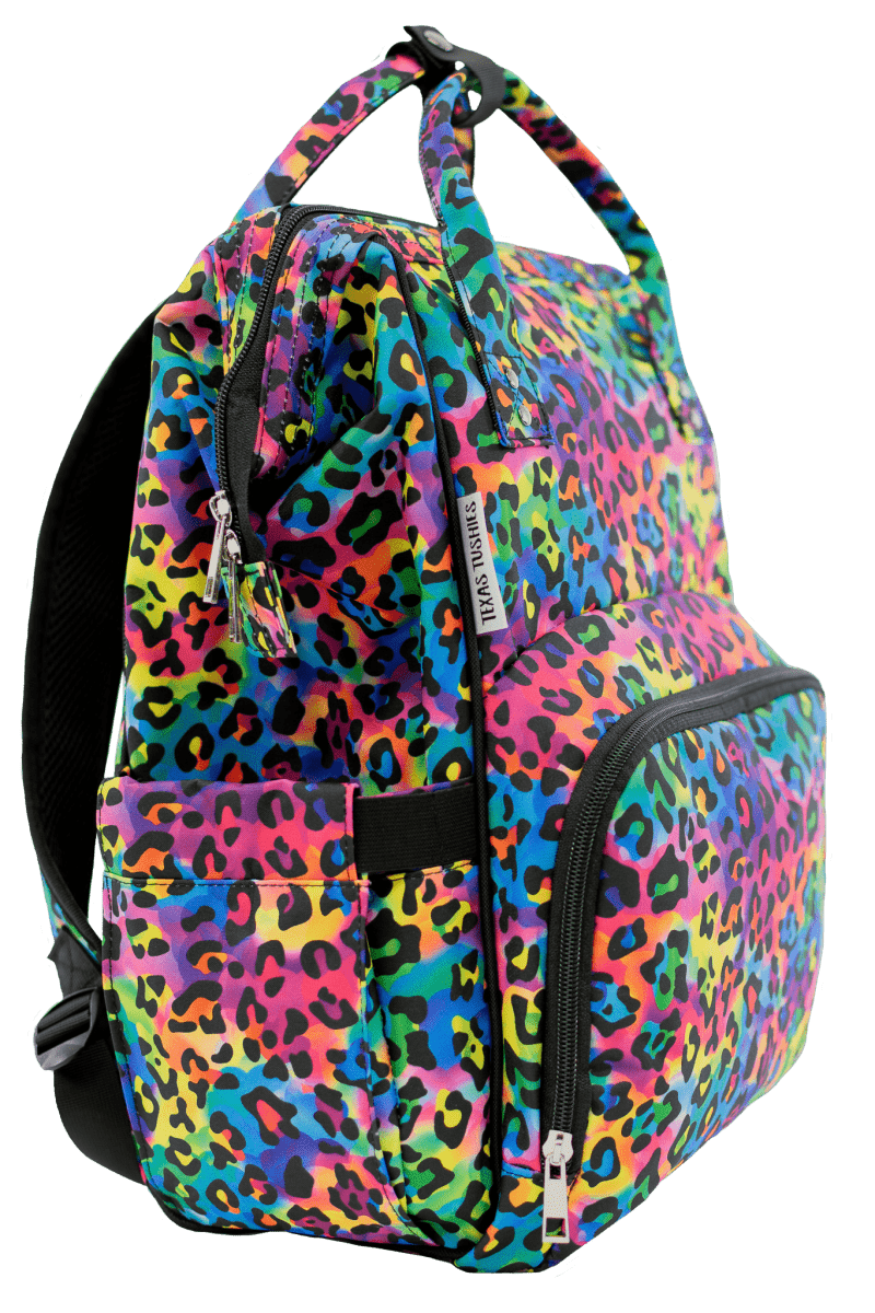 Texas Tushies Lisa Trendy Diaper Bag Backpack with Stylish Prints for Busy Parents - 