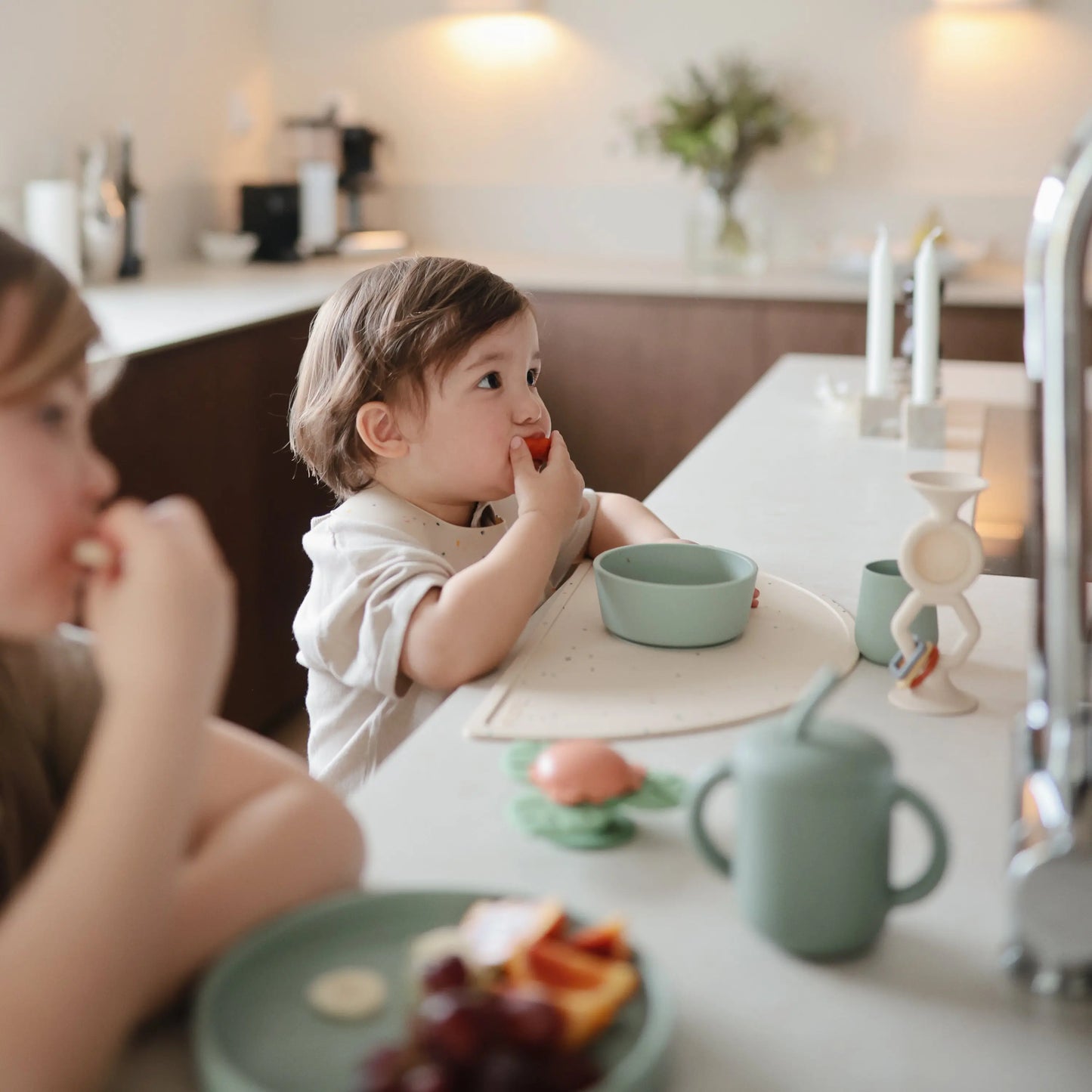 Silicone Suction Bowl for Kids Food Grade Heat Resistant Safe Feeding Mushie