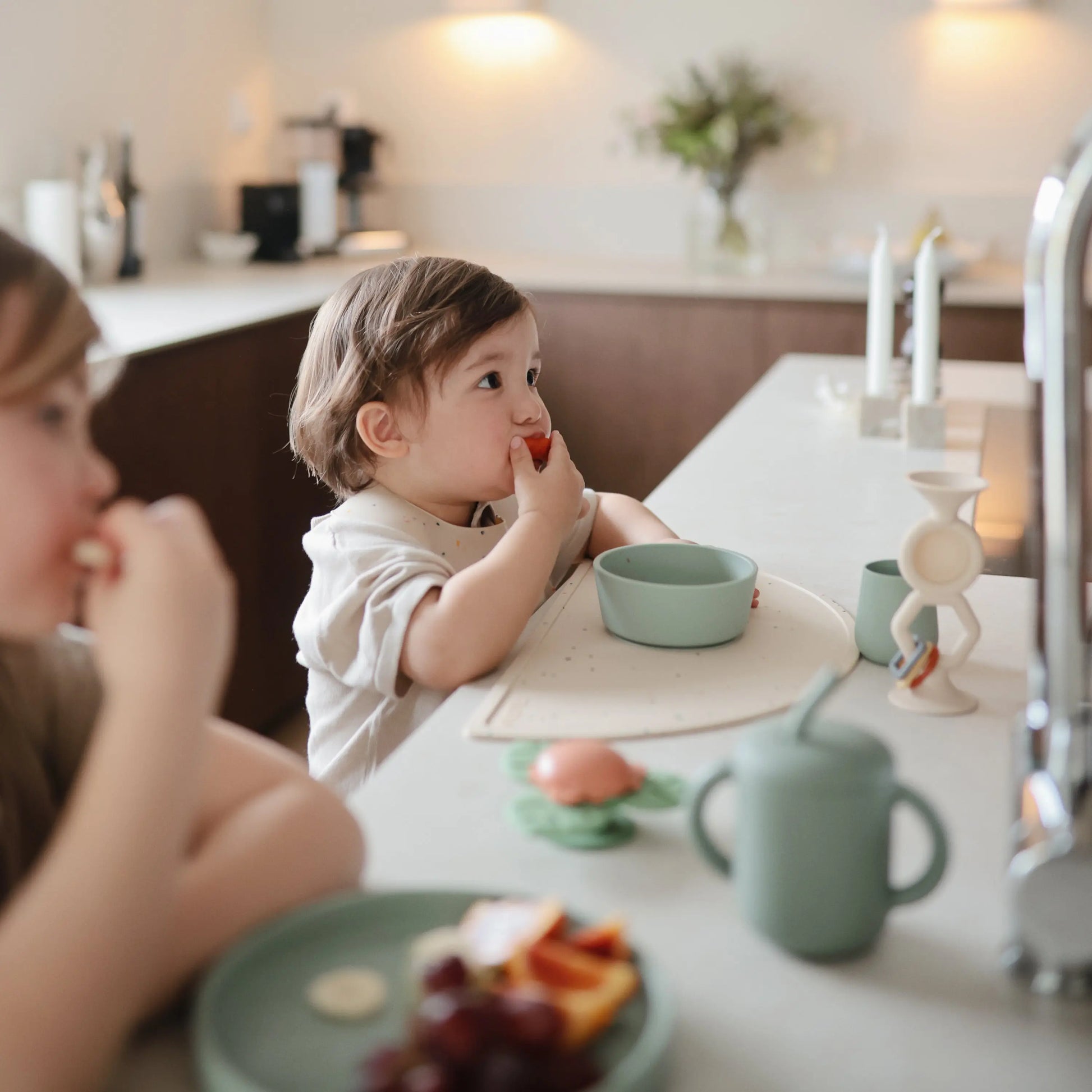 Silicone Suction Bowl for Kids Food Grade Heat Resistant Safe Feeding Mushie