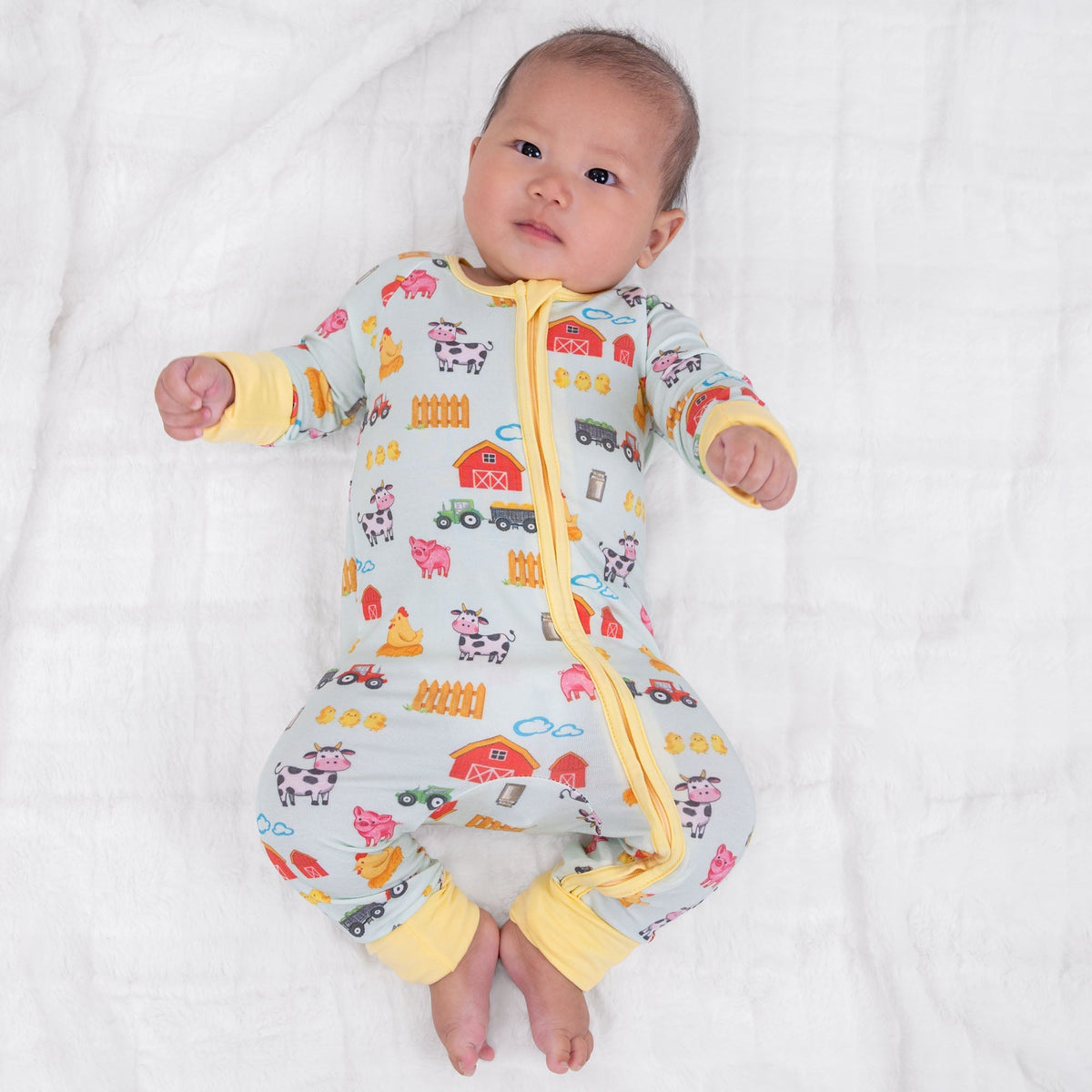 LollyBanks Little Barnyard Zipper One Piece Pajama