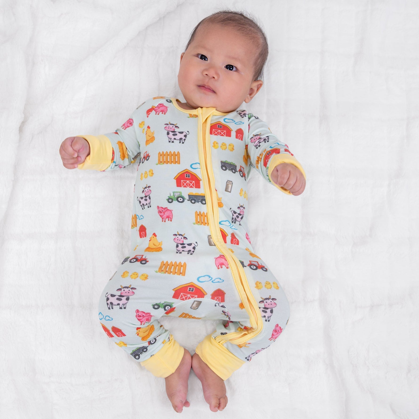 LollyBanks Little Barnyard Zipper One Piece Pajama