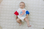 Little Joy Co. Little Joy Co. Colorblock Checkered Flag Smile T-Shirt Romper