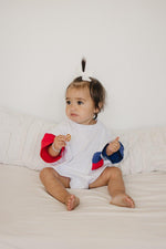 Little Joy Co. Little Joy Co. Patriotic Colorblock Pocket T-Shirt Romper for Babies