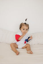 Little Joy Co. Little Joy Co. Patriotic Colorblock Pocket T-Shirt Romper for Babies