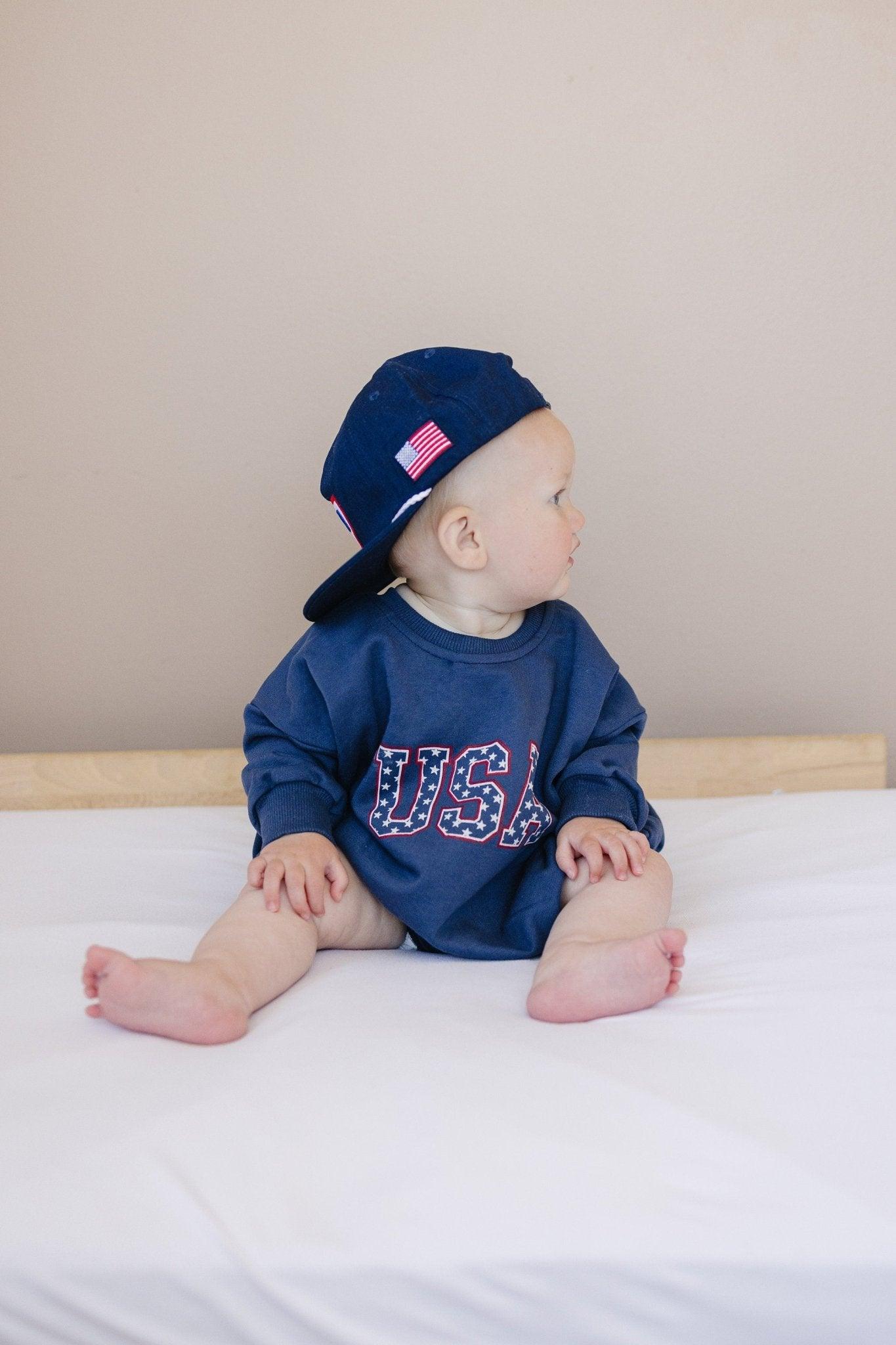 Little Joy Co. Little Joy Co. Ultra Soft Terry Baby Sweatshirt Romper