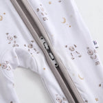 Luxie Charm Little Lamb Zippered Baby Romper - 