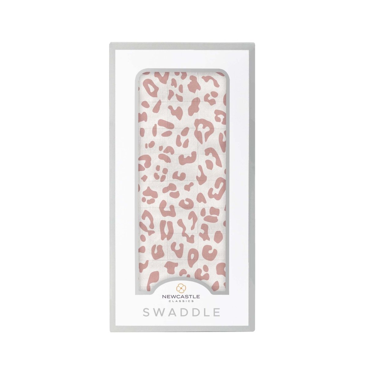 Newcastle Classics Little Leopard Baby Swaddle with Soft Breathable Bamboo Muslin - 