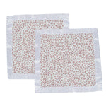 Newcastle Classics Little Leopard Security Blanket Made of Soft Bamboo Muslin for Kids - 
