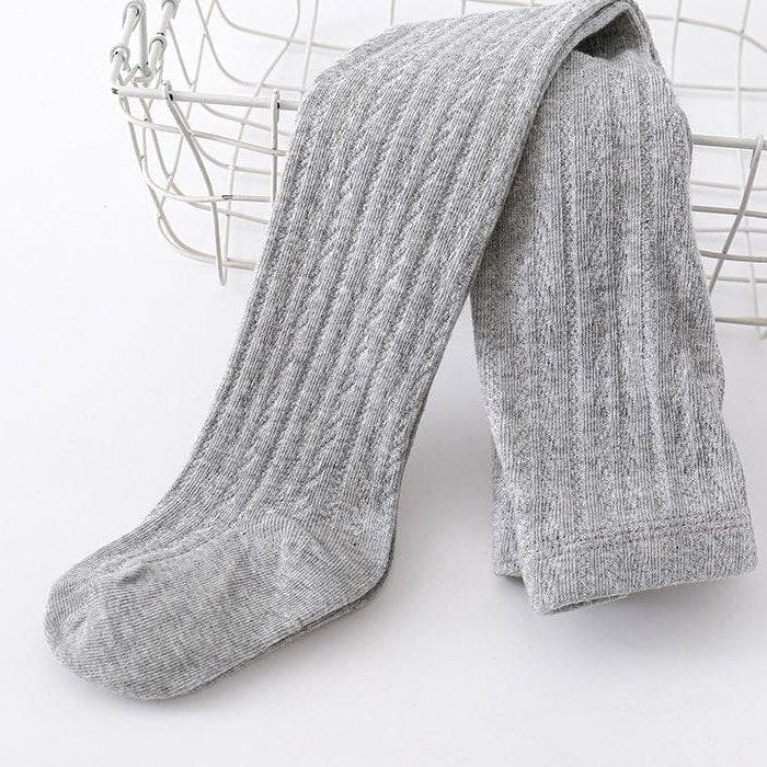 Cotton Polyester Spandex Cable Knit Tights, Covered Feet by Little Love Bug Co.