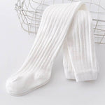 Cotton Polyester Spandex Cable Knit Tights, Covered Feet by Little Love Bug Co.