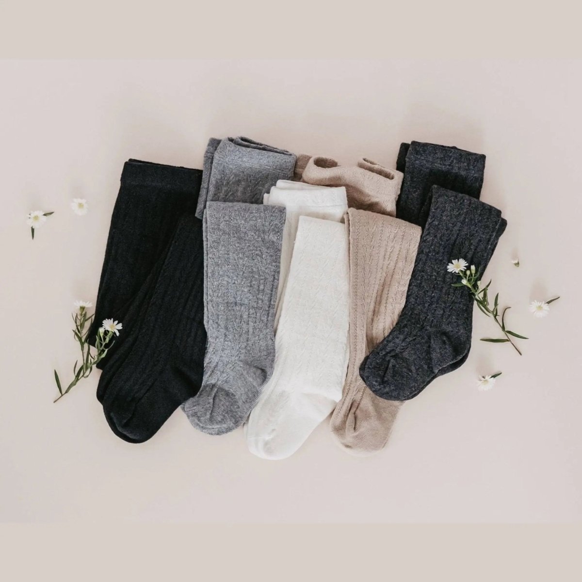 Little Love Bug Co. Little Love Bug Cable Knit Tights - 