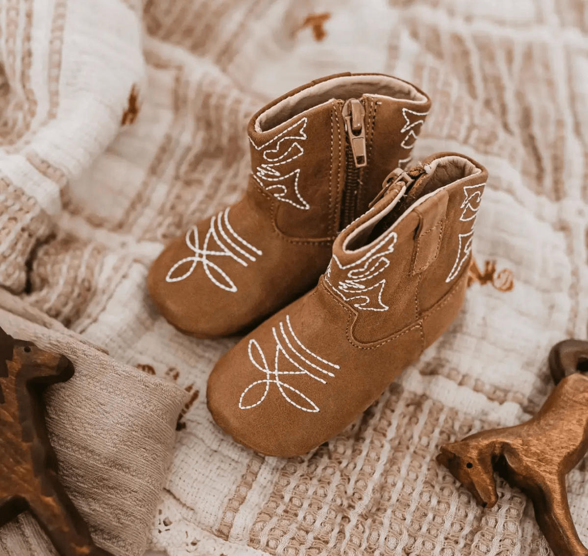 Little Love Bug Co. Little Love Bug Cowboy Boots with Natural Fit for Active Kids - 