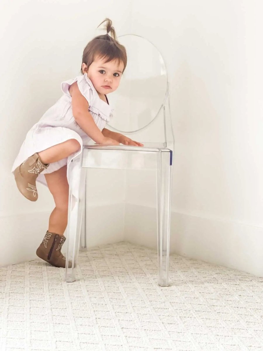 Little Love Bug Co. Little Love Bug Cowboy Boots with Natural Fit for Active Kids - 