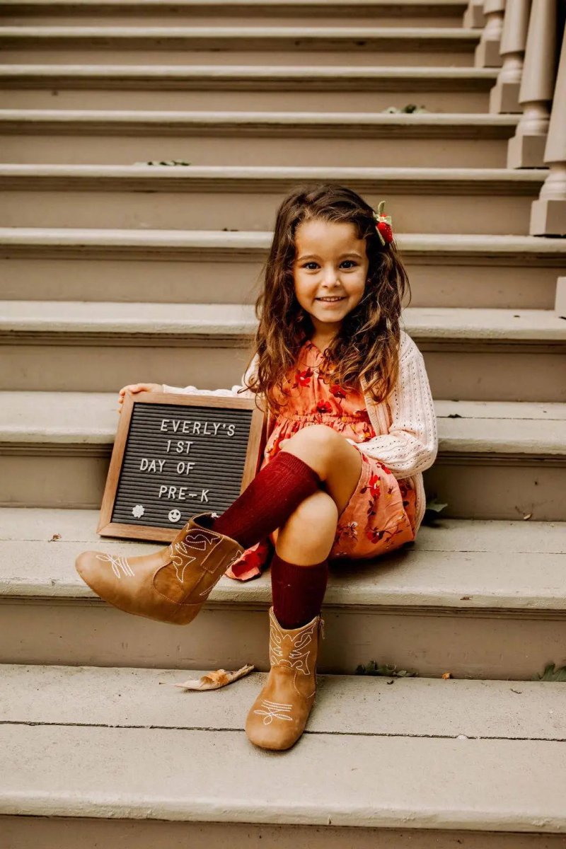 Little Love Bug Co. Little Love Bug Cowboy Boots with Natural Fit for Active Kids - 