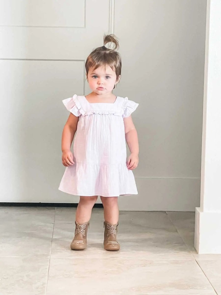 Little Love Bug Co. Little Love Bug Cowboy Boots with Natural Fit for Active Kids - 