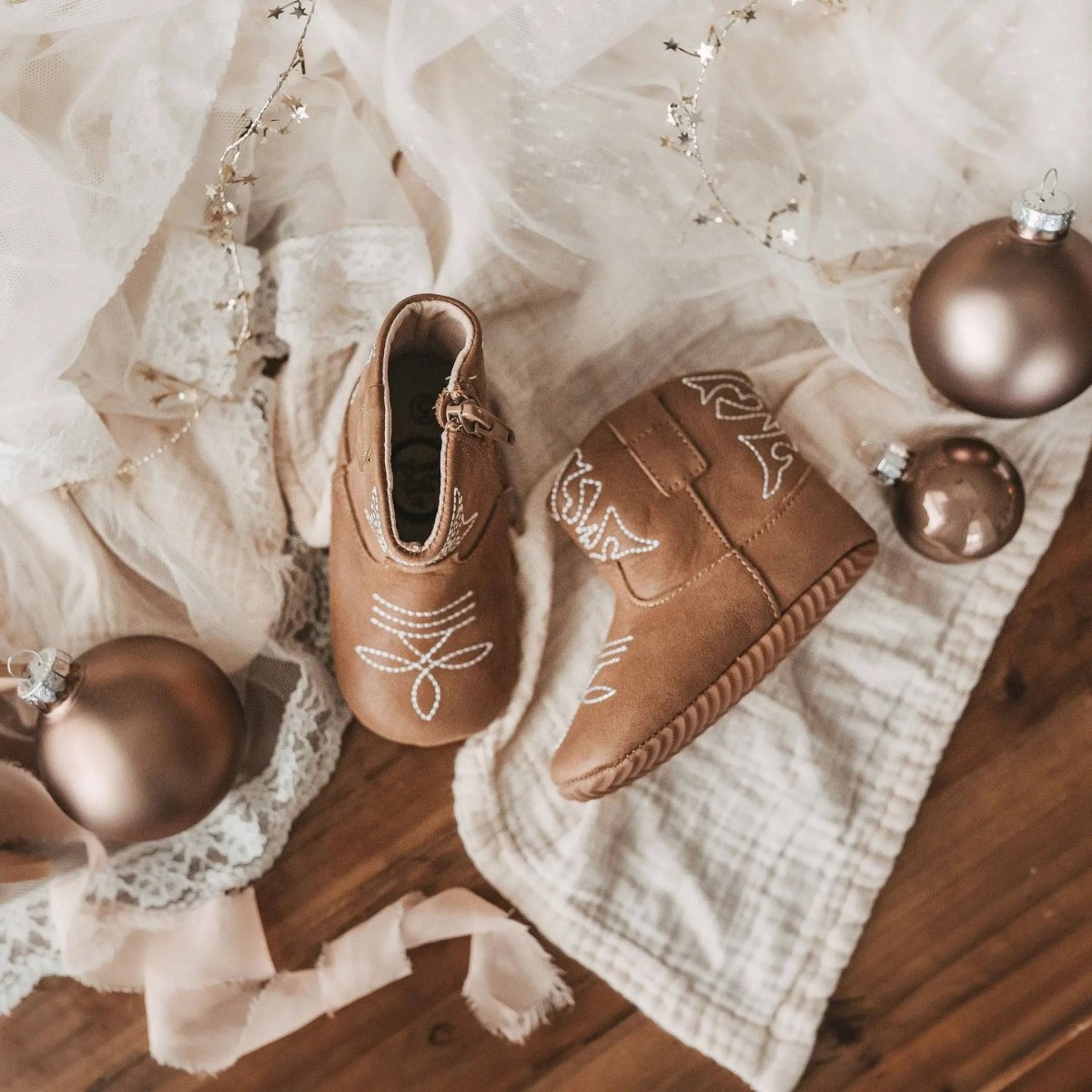 Little Love Bug Co. Little Love Bug Cowboy Boots with Natural Fit for Active Kids - 