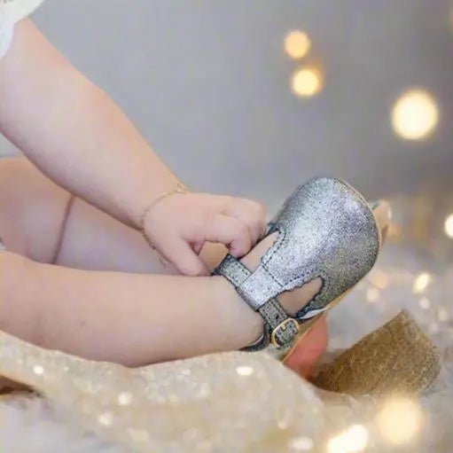 Little Love Bug Co. Little Love Bug T Bar Shoes with Adjustable Buckle for Growing Kids - 