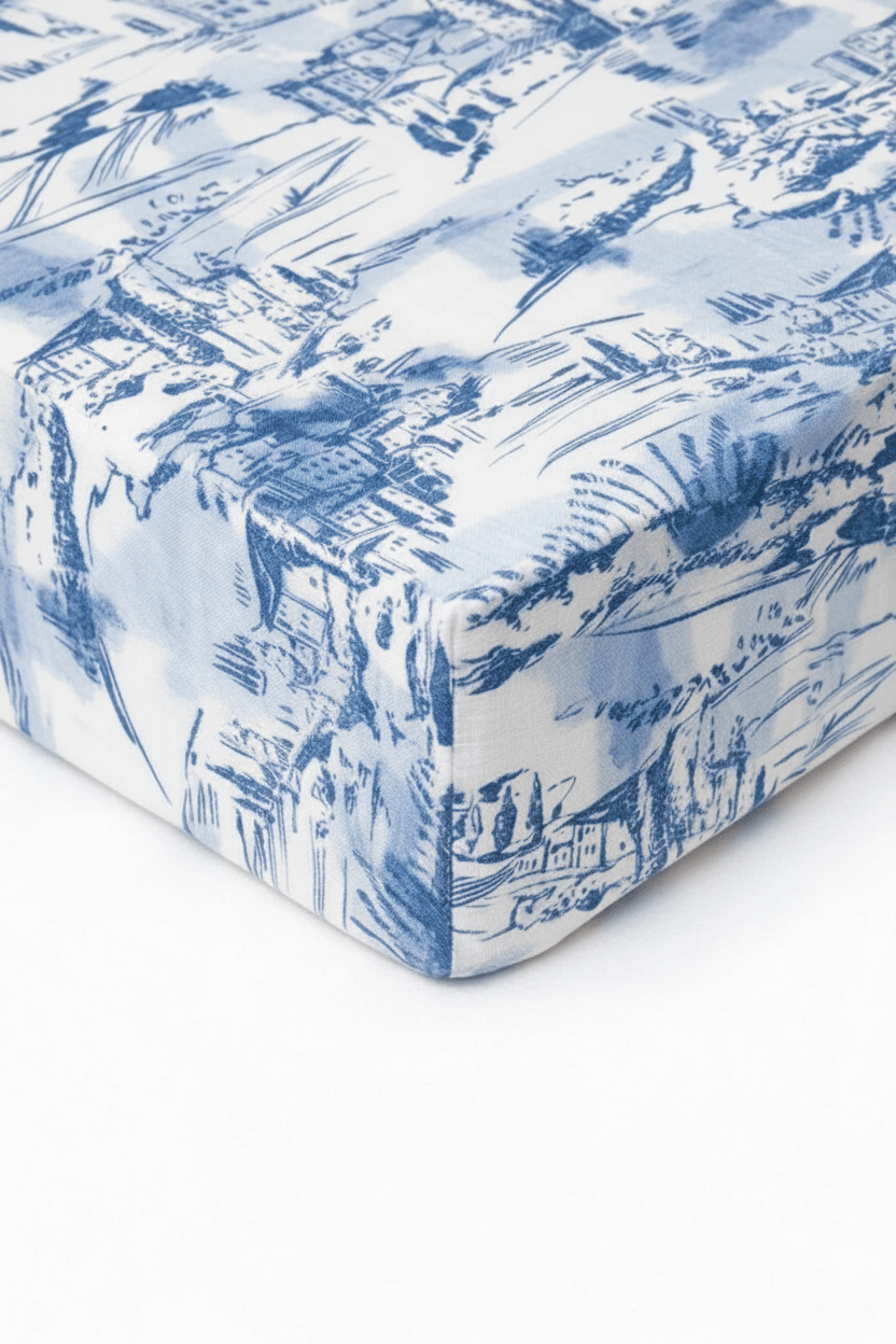 Little Mae & Co Little Mae And Co Crib Sheet All Cotton Toile Print For Nursery Everetts Place
