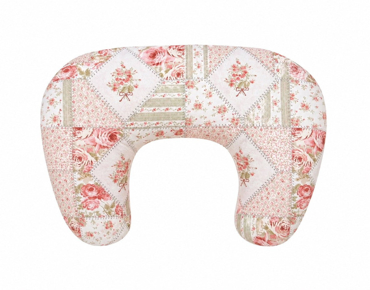 Little Mae & Co Little Mae and Co Nursing Pillow Cover Pink Patchwork Ruffle for Nursing Moms