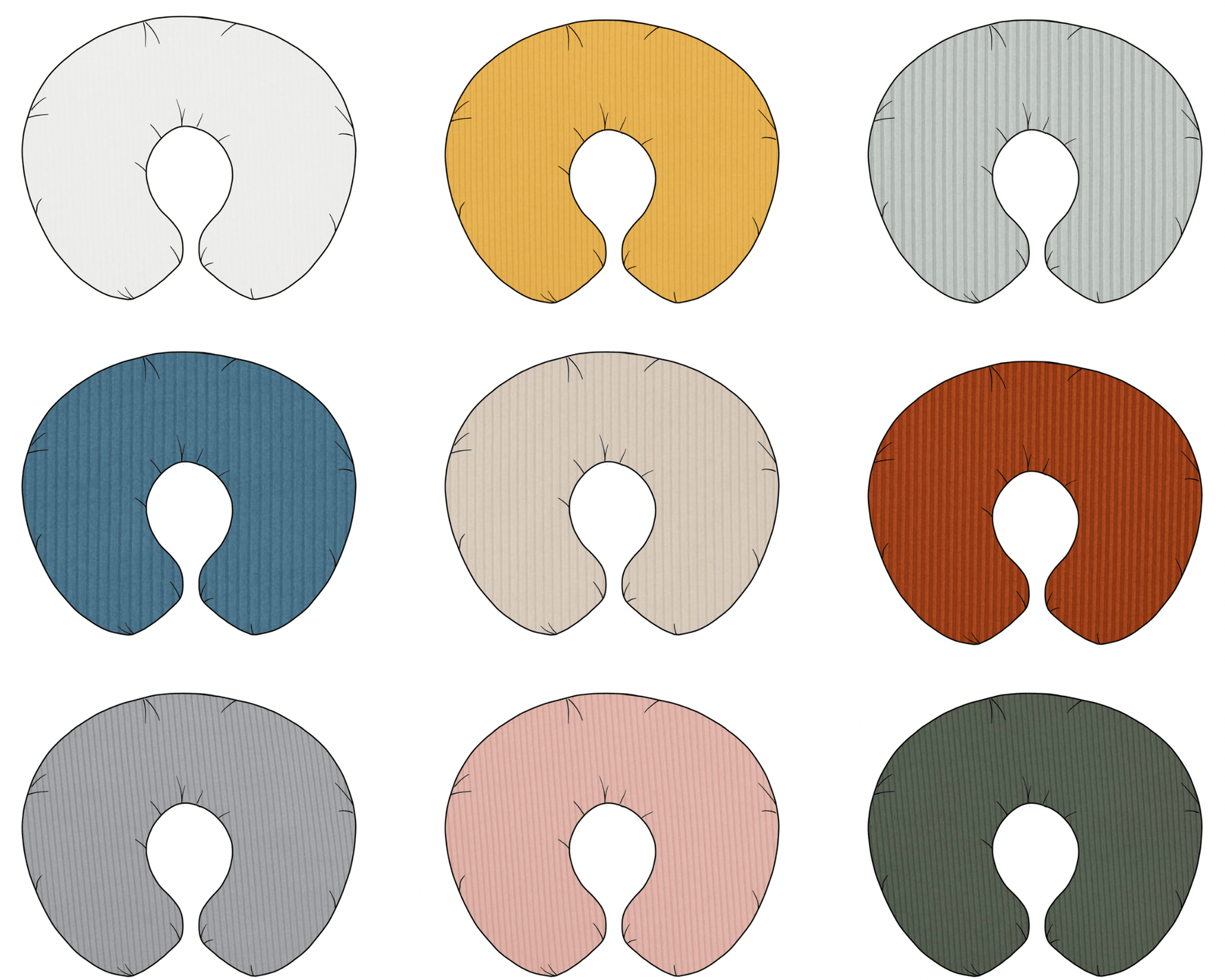 Little Mae & Co Little Mae And Co Nursing Pillow Cover Ribbed Seafoam With Stretch For Moms Everetts Place