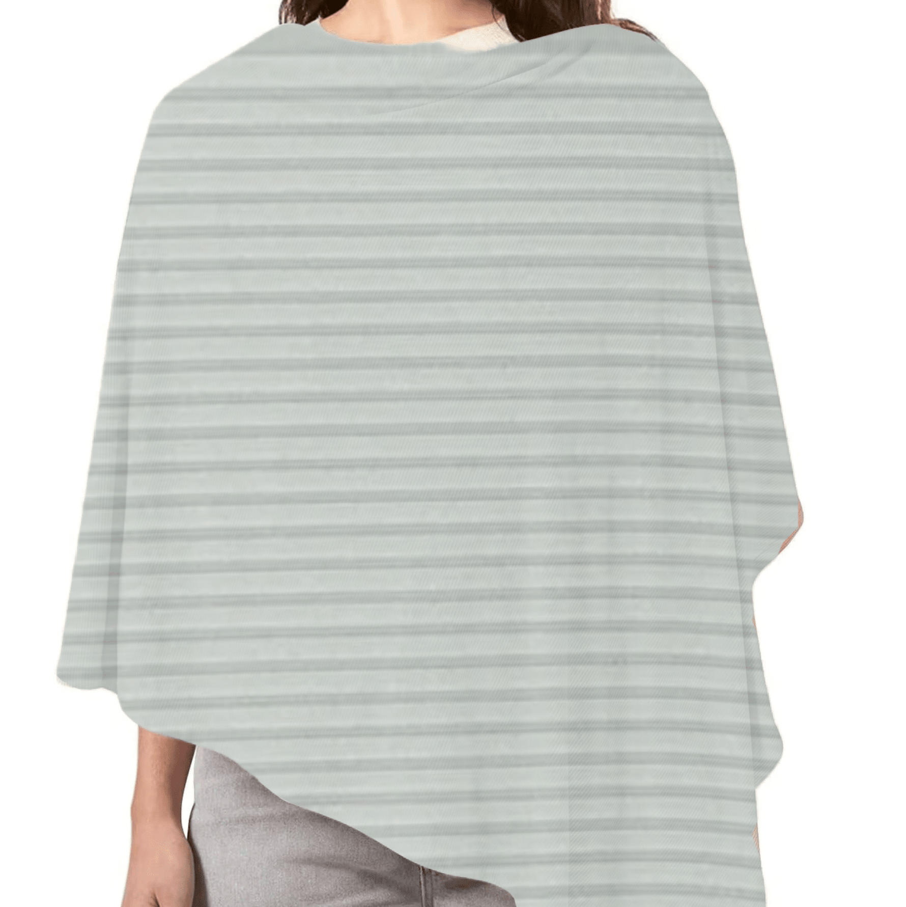 Little Mae & Co Little Mae and Co Seafoam Car Seat Cover Breathable Ribbed Knit for Moms to Be Everetts Place