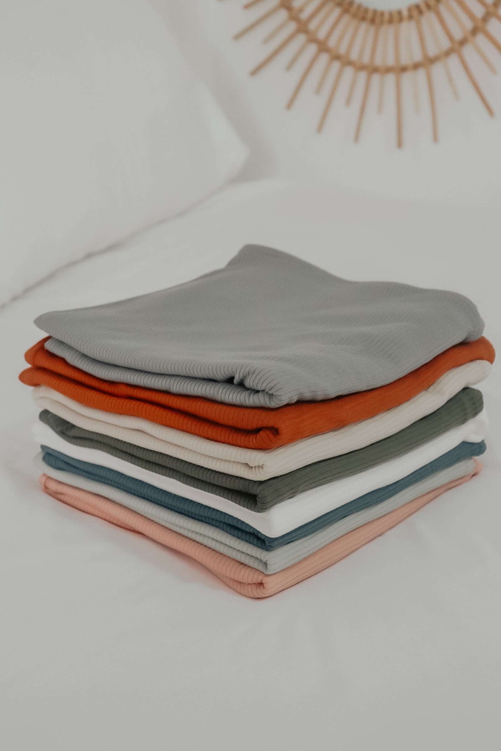 Little Mae & Co Little Mae And Co Swaddle Blanket Seafoam Ribbed Stretch For Newborns Everetts Place