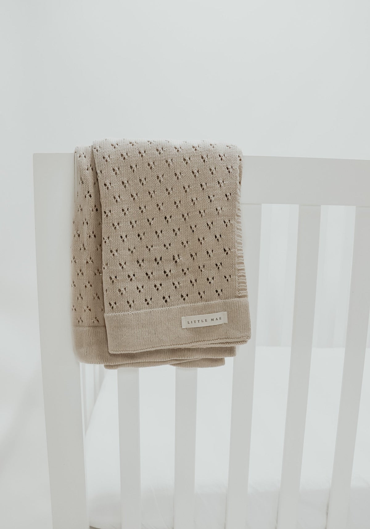 Little Mae & Co Little Mae Co Baby Blanket Toffee Pointelle Knit For Babies Everetts Place