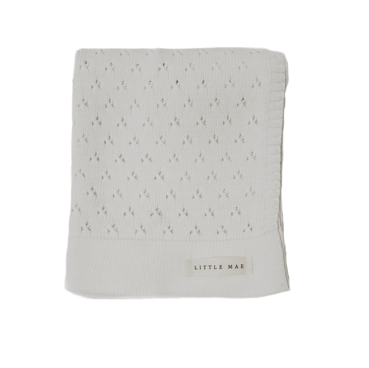 Little Mae & Co Little Mae Co Baby Blanket With Pointelle Knit Ultra Soft Cotton For Cribs Everetts Place