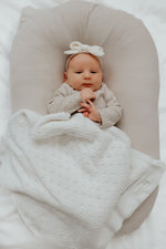 Little Mae & Co Little Mae Co Baby Blanket With Pointelle Knit Ultra Soft Cotton For Cribs Everetts Place