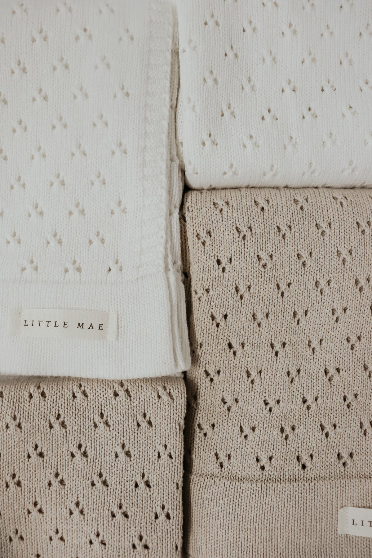 Little Mae & Co Little Mae Co Baby Blanket With Pointelle Knit Ultra Soft Cotton For Cribs Everetts Place
