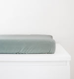 Little Mae & Co Little Mae Co Changing Pad Cover Seafoam Ribbed Knit for Baby Diaper Changes Everetts Place