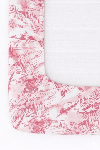 Little Mae & Co Little Mae Co Crib Sheet Pink Toile Print With Soft Cotton For Nursery Everetts Place