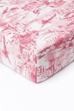 Little Mae & Co Little Mae Co Crib Sheet Pink Toile Print With Soft Cotton For Nursery Everetts Place
