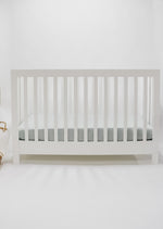 Little Mae & Co Little Mae Co Seafoam Ribbed Knit Crib Sheet for Standard Crib Mattresses Everetts Place