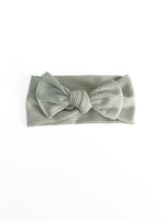 Little Mae & Co Little Mae Seafoam Bow Headwrap With Soft Stretch Knit For Babies And Toddlers Everetts Place