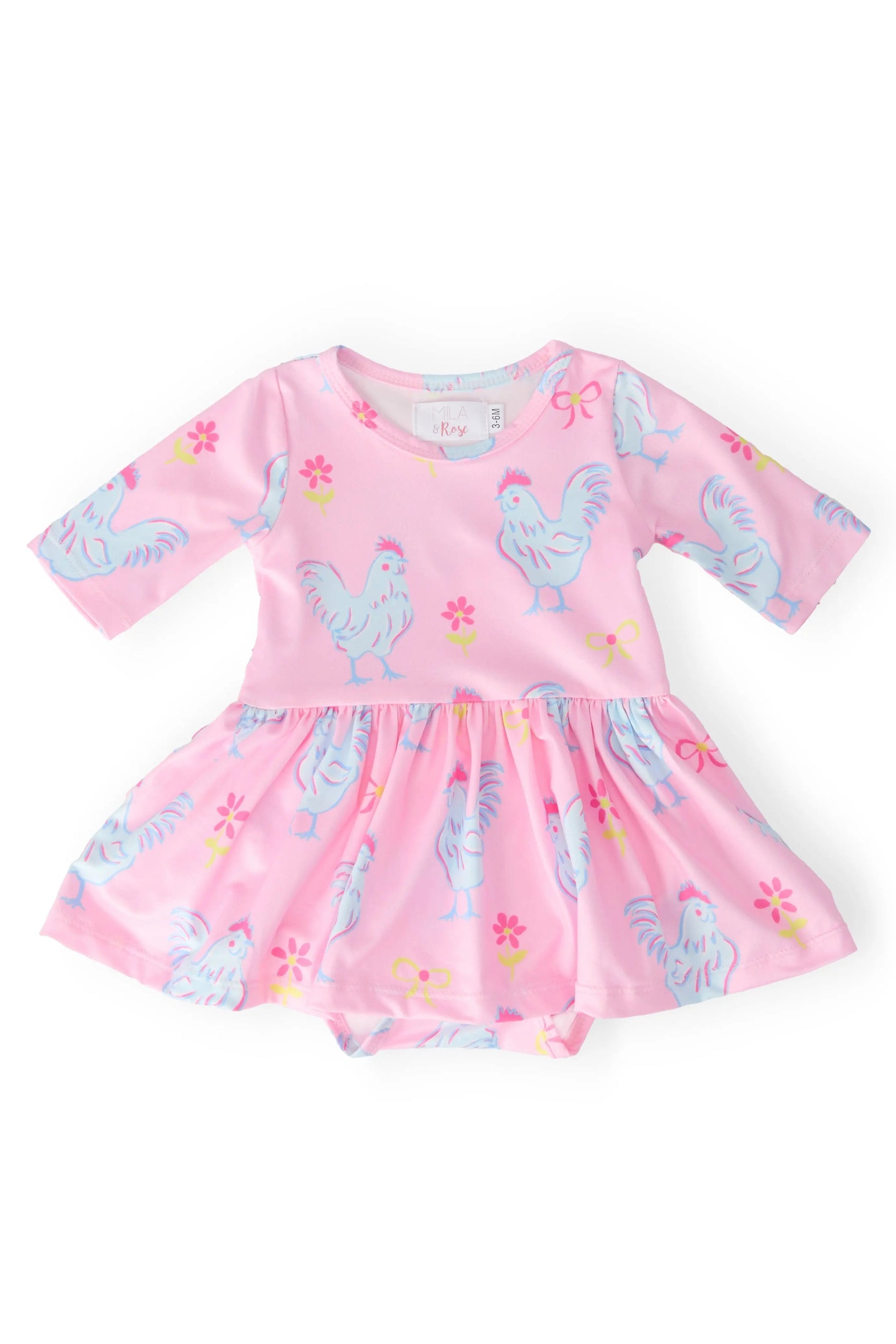 Mila & Rose ® Little Miss Chickie 3/4 Twirl Bodysuit - 