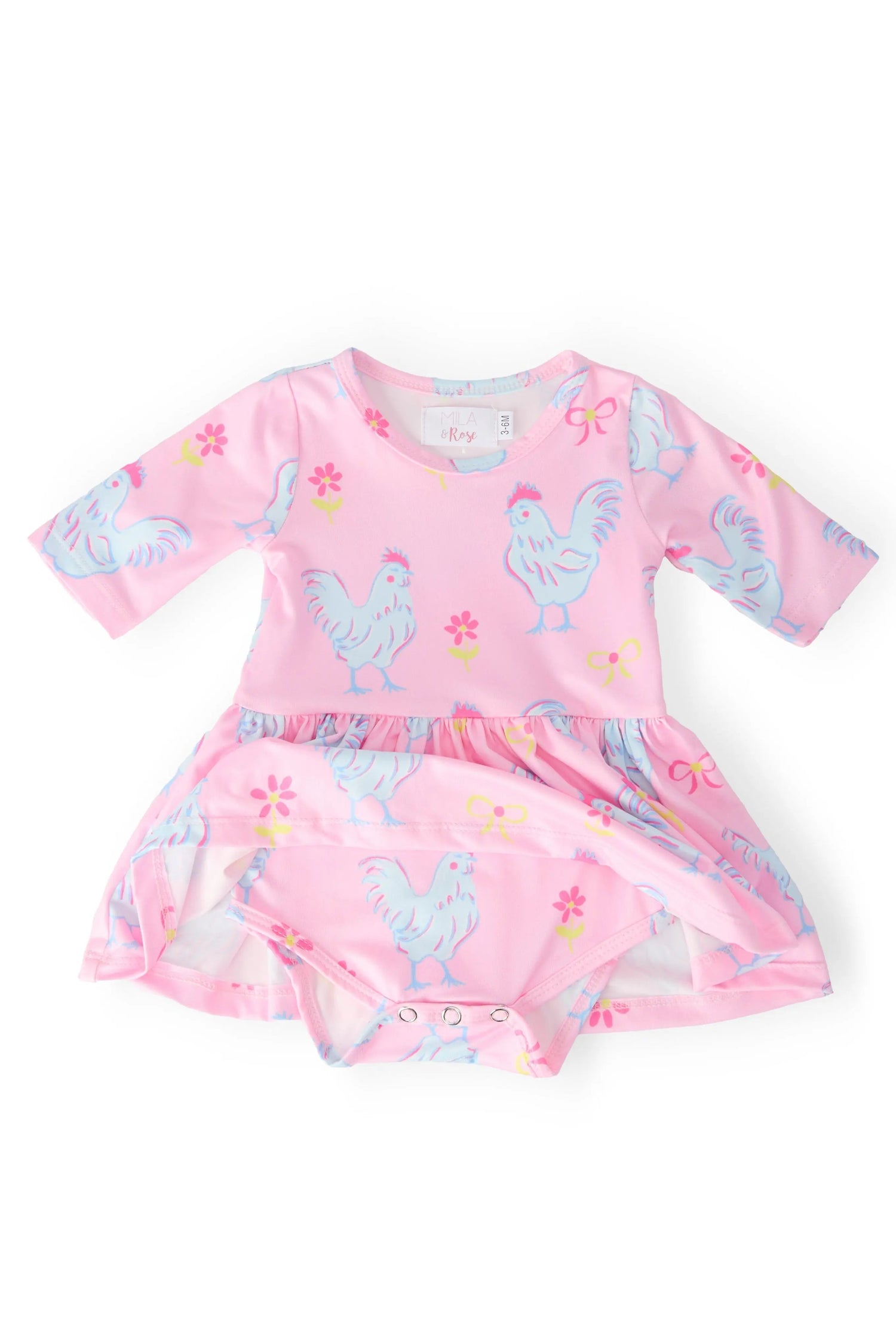 Mila & Rose ® Little Miss Chickie 3/4 Twirl Bodysuit - 