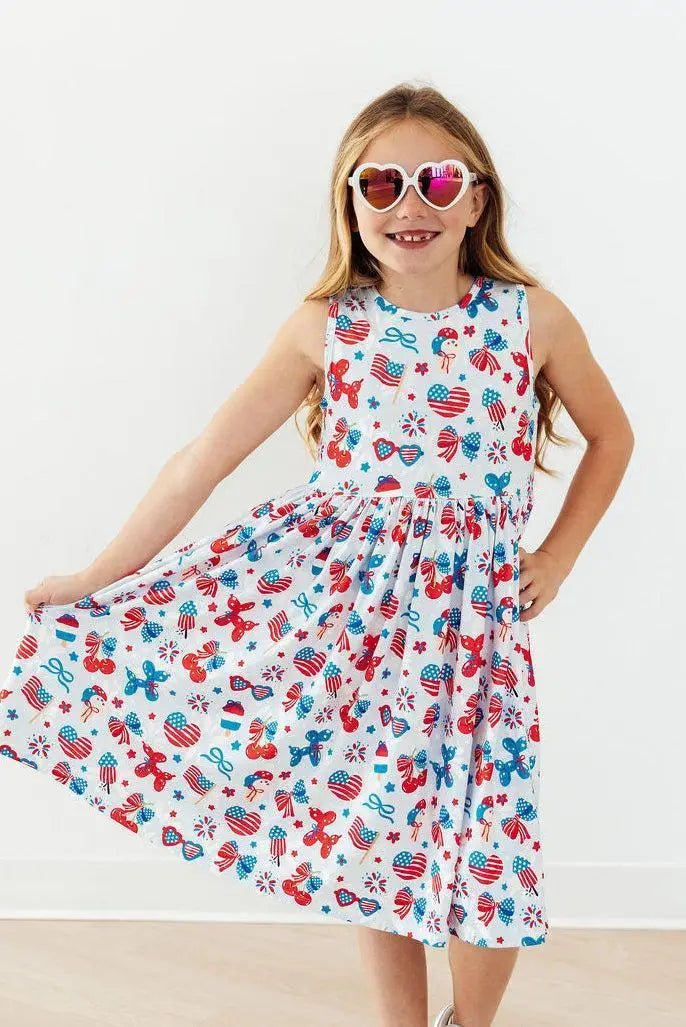 Mila & Rose ® Little Miss Liberty Tank Twirl Dress - 